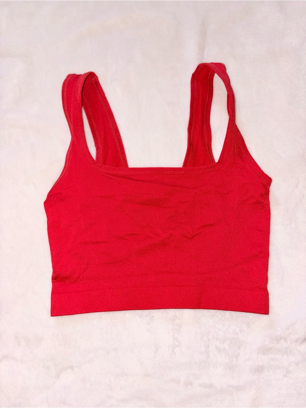Colsie Ribbed Seamless Red Tank Top Size Small Women's